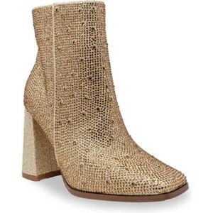 Chase + Chloe Glittering Gold Heeled Boots
